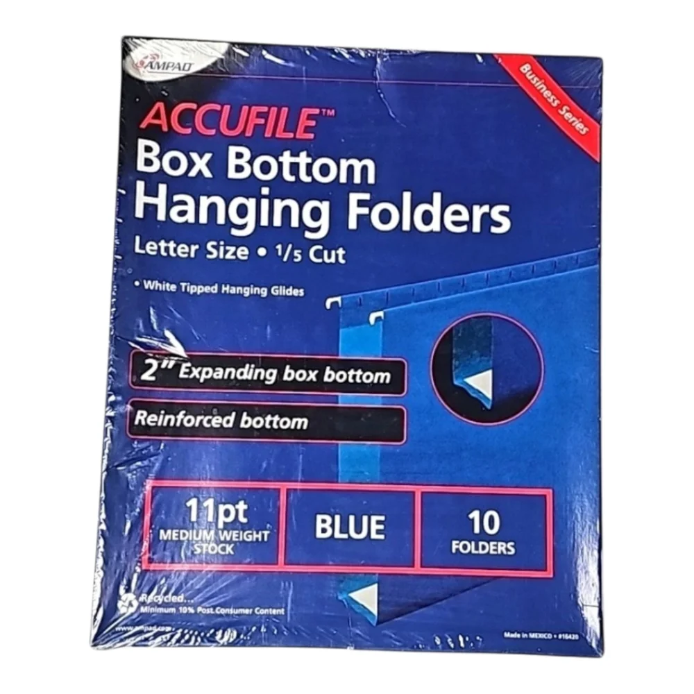 Set of 10 hanging folders